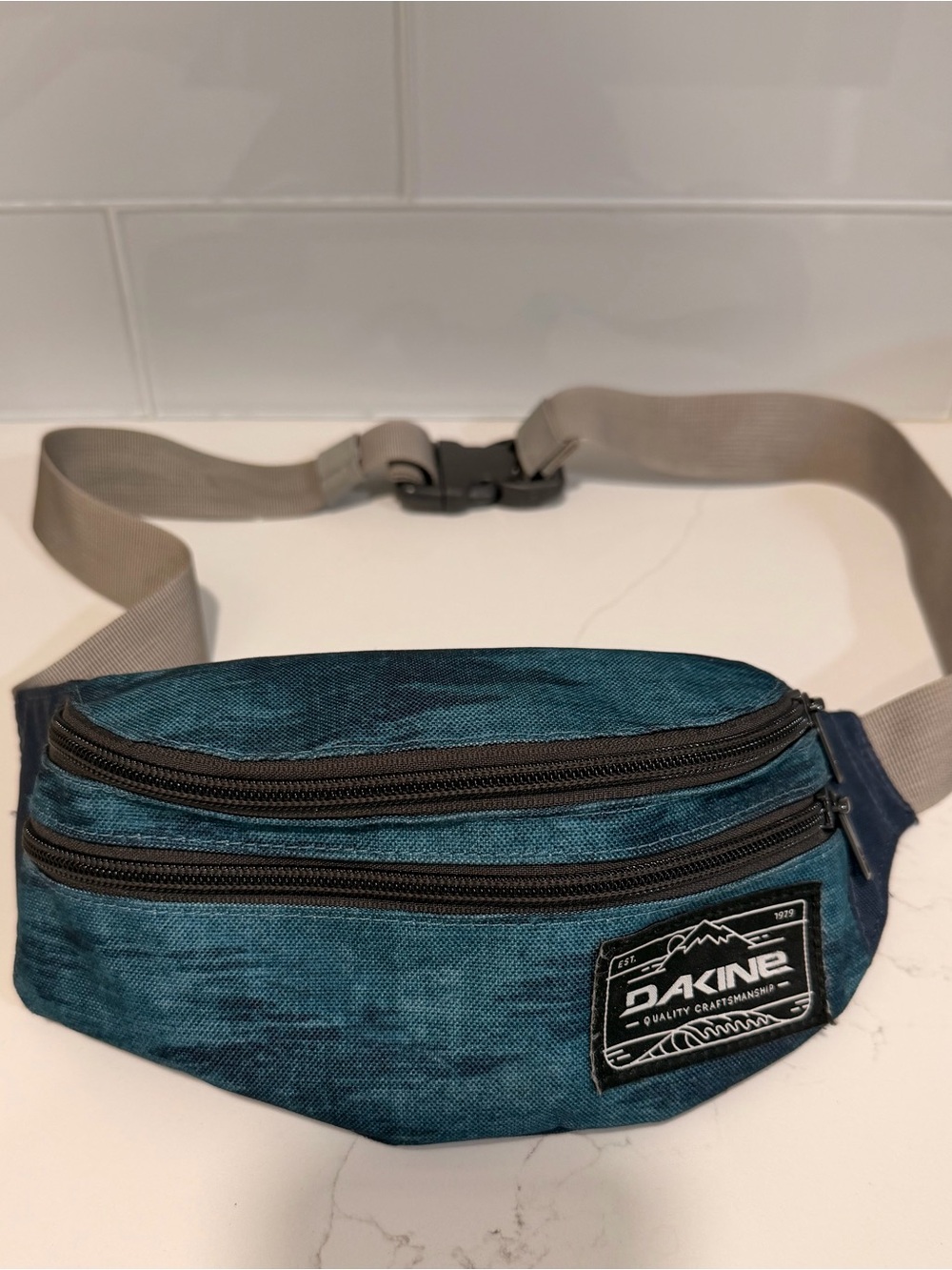 Dakine Classic Hip Pack two zippered compartments Blue waist Hip Belt Modern Bag